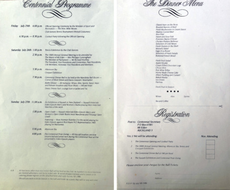 Centennial Programme for the 100 year celebrations July, 1986