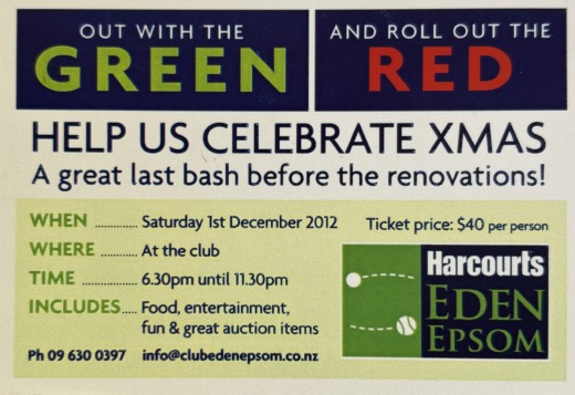 Club Xmas Party Invitation December, 2012
