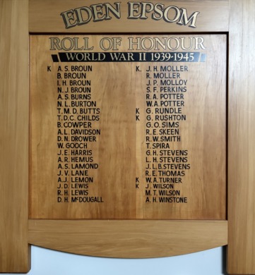 World War 2 Roll of Honour, 1939-1945