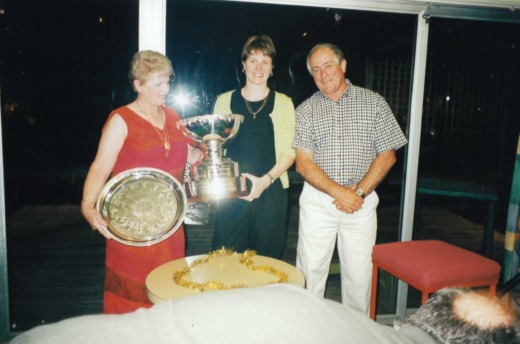 Presentation of a silver tray to Carol Owens, 2000