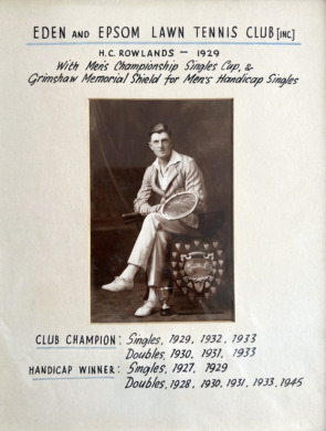 H C Rowlands with a List of his Achievements, 1929-1945
