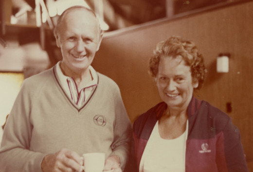 Alan Porter (Tennis Captain) & Pat Langdon (Ladies Tennis Captain)